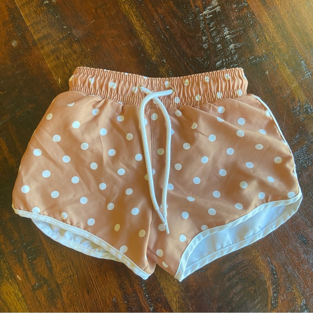 Polka Dot Kids Swim Trunks